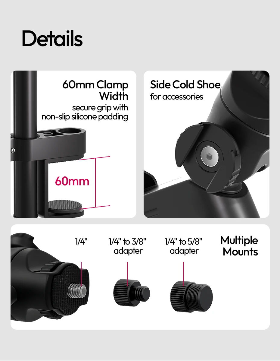 Adjustable Microphone Boom Arm Microphone Stand for Mic Camera Phone for Live-St