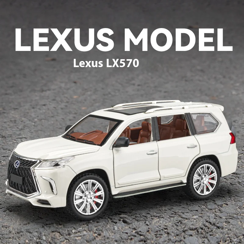 レクサス LX570 1/24 ホワイト Amazon.com: CHANGZHENZHEN Toy car Model 1:24 for Lexus LX570