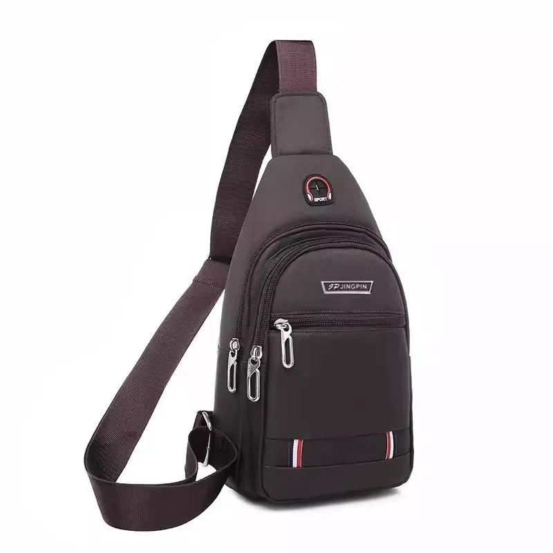 New waterproof wear-resistant men's Oxford cloth small chest shoulder messenger backpack trendy canvas nylon
