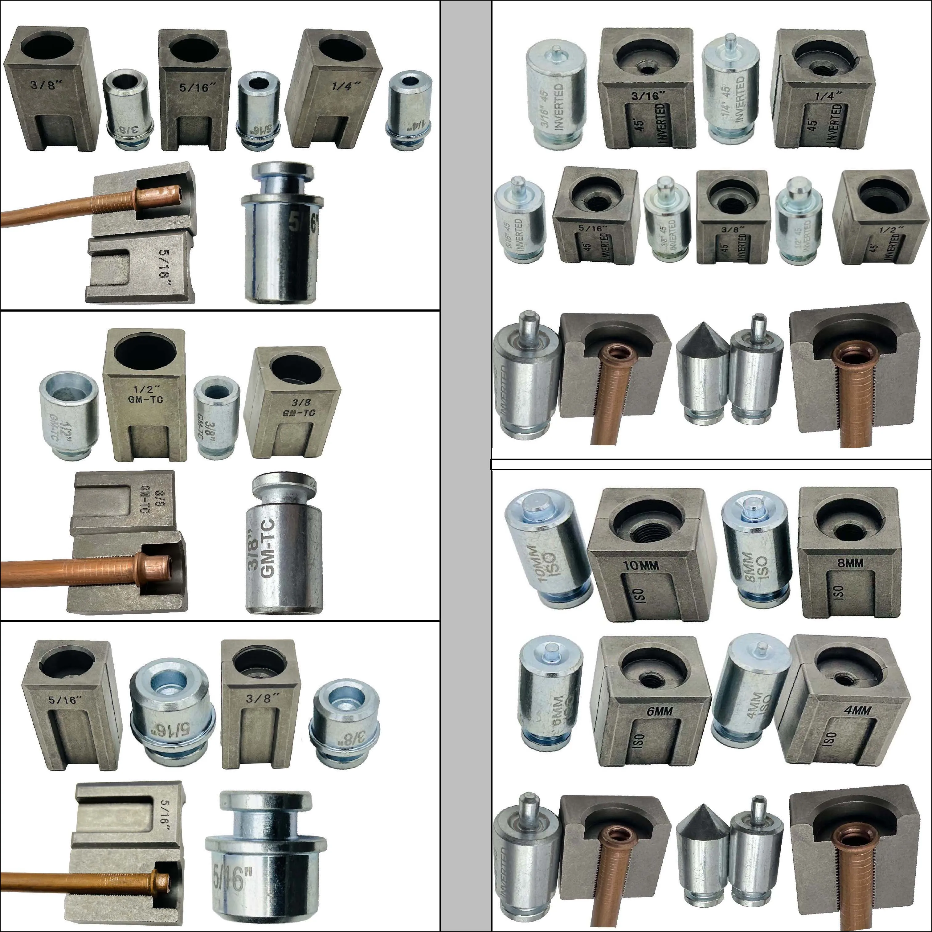 UNIVERSAL HYDRAULIC FLARING TOOL SET IG-72485 WITH GM TRANSMISSION COOLING LINE DIES AND ADAPTERS FOR BRAKE LINE