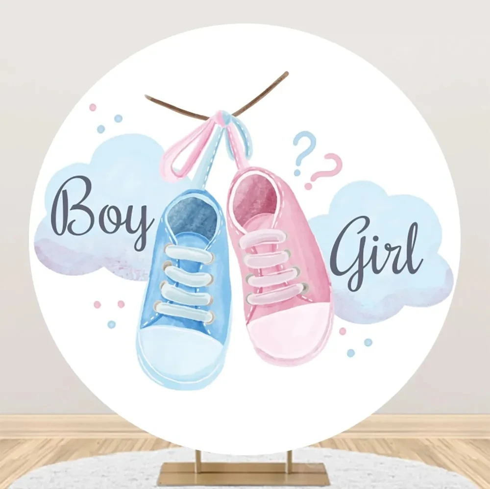 사진 촬영용 원형 배경, 곰 코끼리 베이비 샤워, 생일 파티, 원형 배경, 사진 스튜디오, 남녀 성별 공개