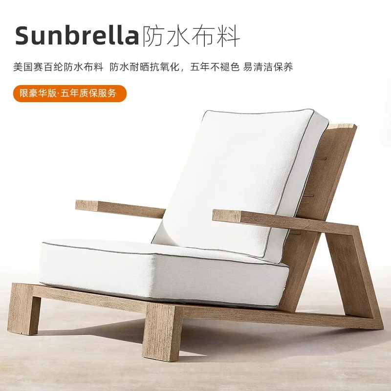 B&B outdoor sofa courtyard terrace teak old outdoor waterproof garden anticorrosive leisure sofa combination