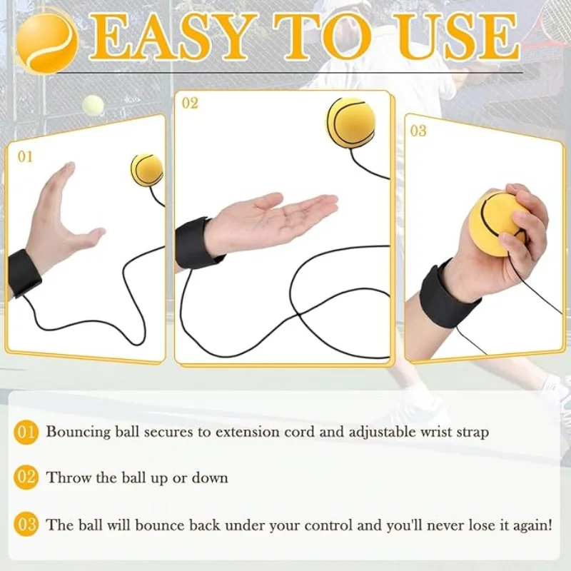Elastic Hand Swing Ball Wrist Strap PU Elastic Ball Outdoor Exercise Fitness Hand Swing Children's Rope Toy