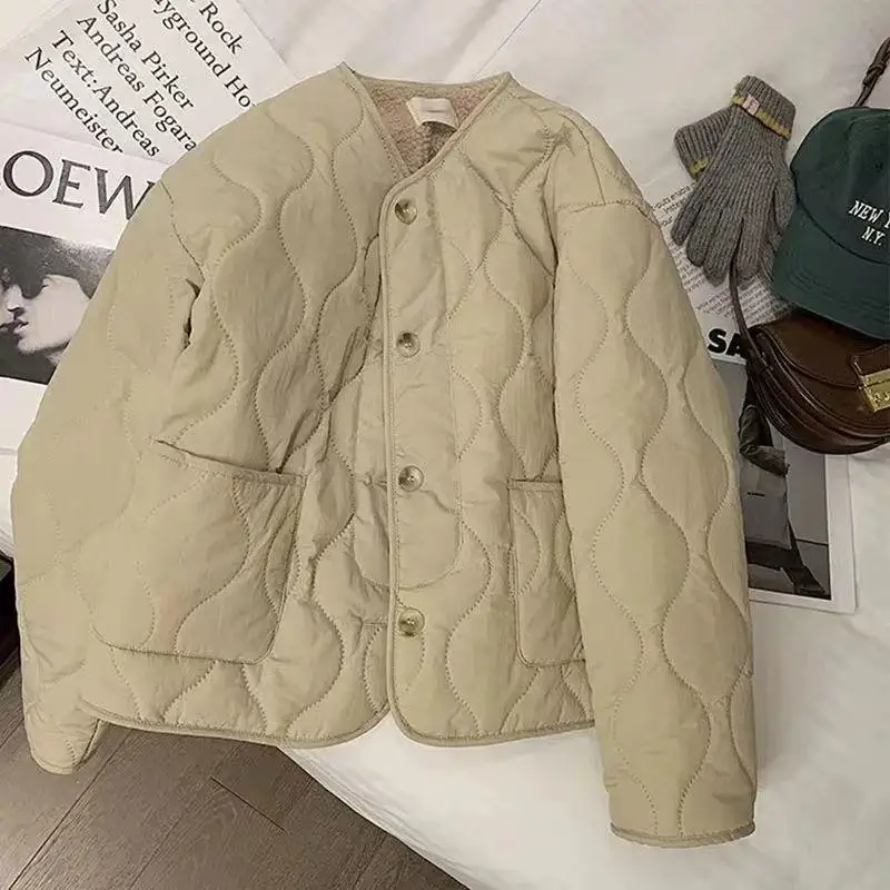 Khaki [elegant/retro/loose/gentle/ladies]