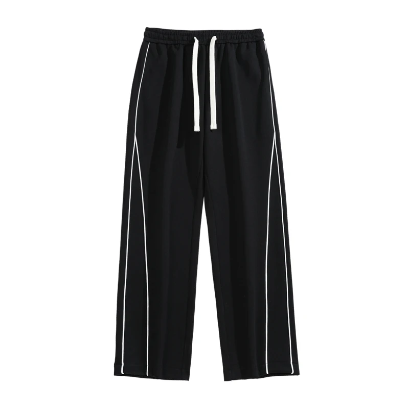 Elegant Fashion Harajuku Slim Fit Ropa Hombre Loose Casual Sport All Match Trousers Trend Pockets Straight Leg Wide Leg Pants