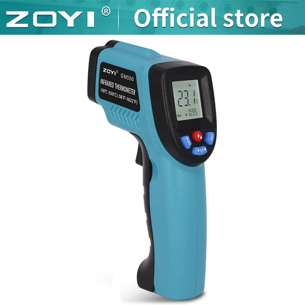 

GM550 Non-Contact Laser -50~550 ℃ Infrared Thermometer Infrared Pyrometer IR Laser Temp Meter Industrial Pyrometer Point Gun 40%