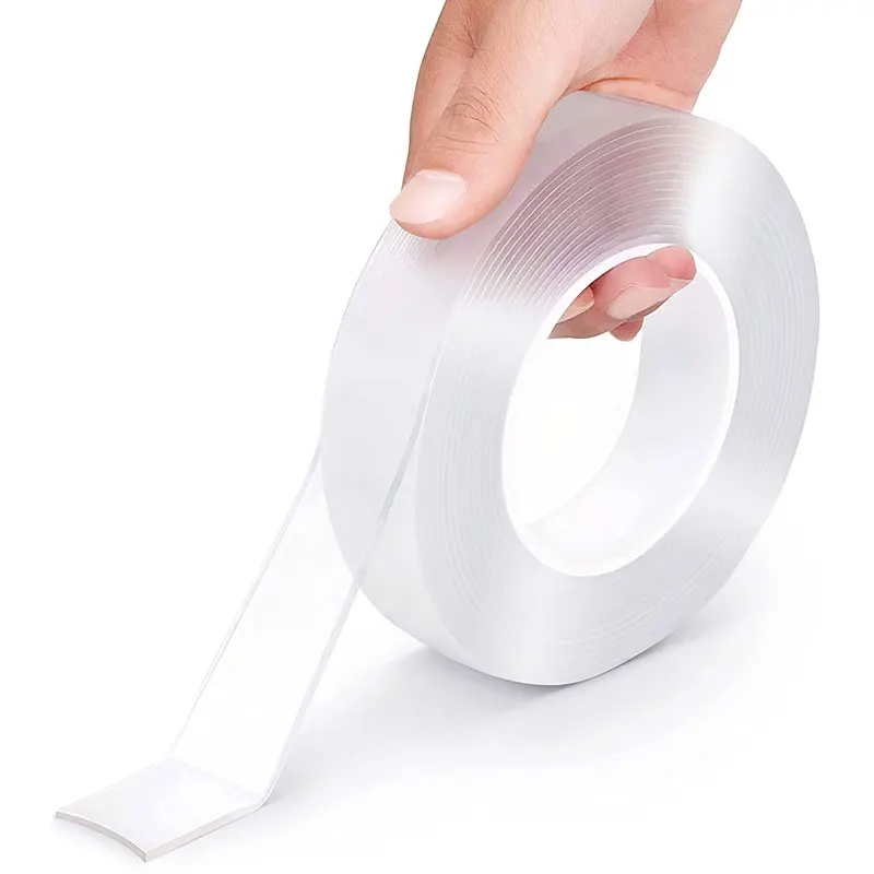 

5M+1M Nano Double Side Tape With Scissors Waterproof Reusable Adhesive Transparent Glue Stickers Suit for Home Decoration