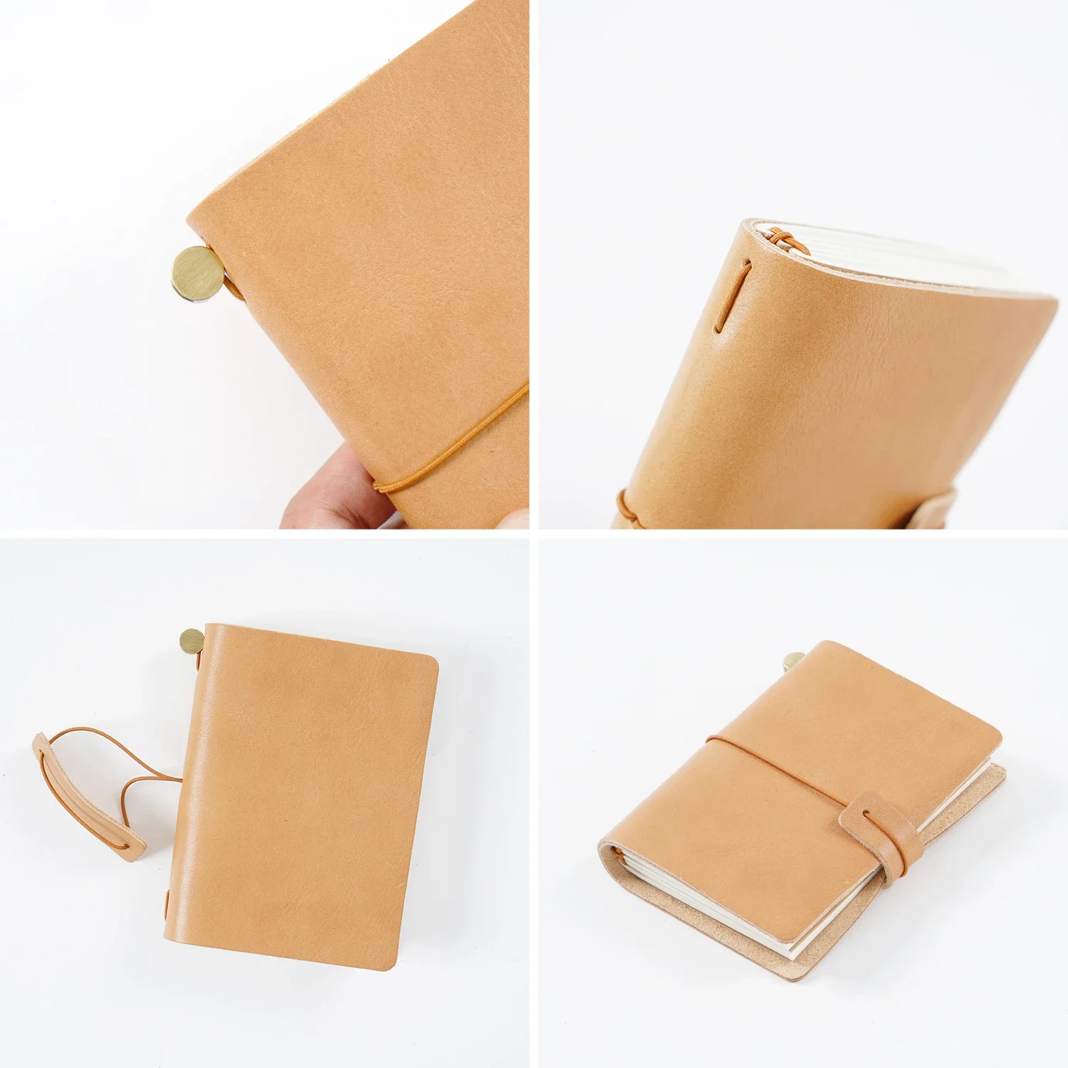 Moterm Compact Series Passport Size Traveler Notebook Full Grain Vegetable Tanned Leather Organizer Diary Sketchbook Planner 3