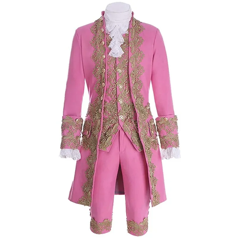Victorian King Prince Costume For Adult Men Top Vest Jacket Coat