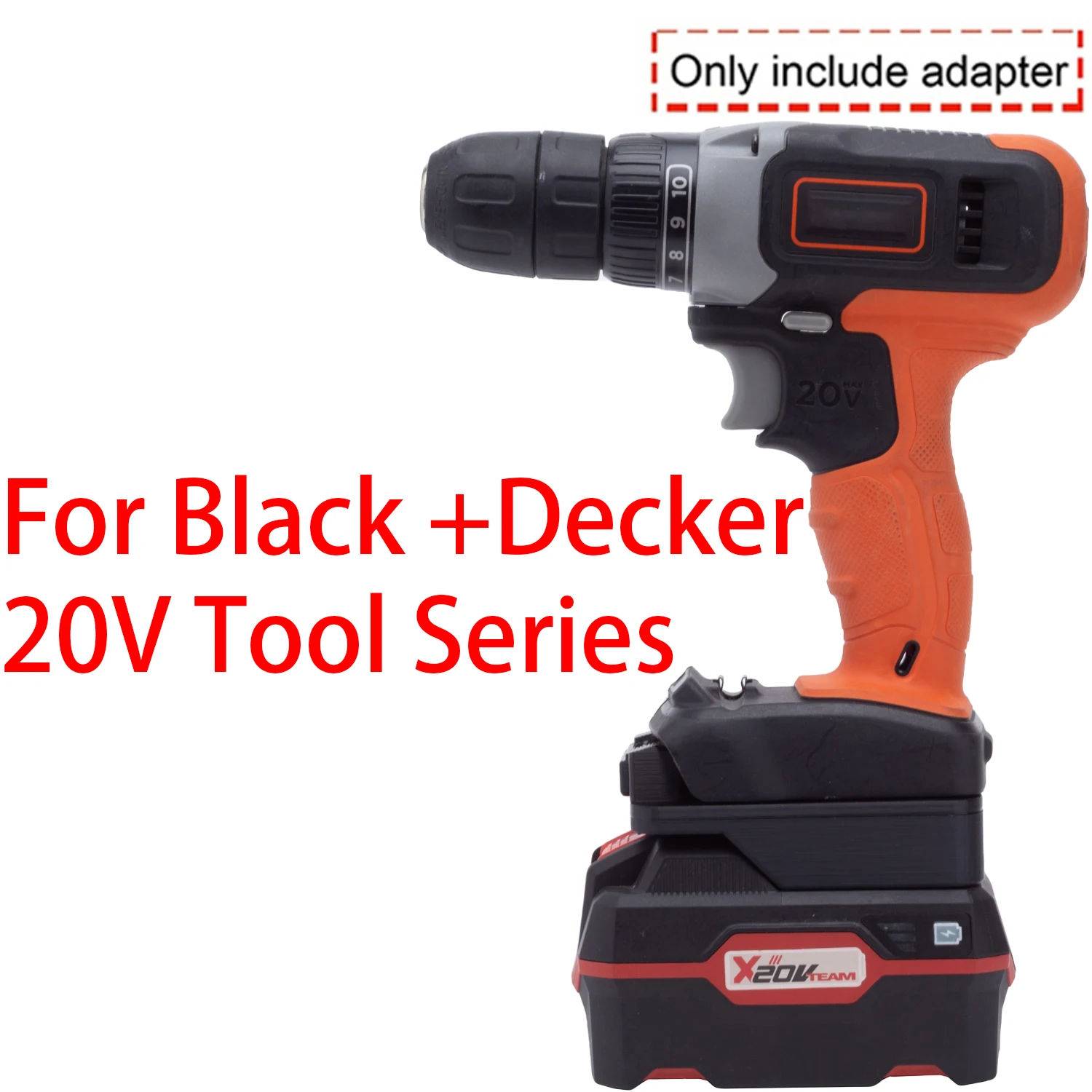 Black+Decker 20V 리튬 이온 도구용 배터리 어댑터 Converetr를 Lidl Parkside X20V 리튬 이온 배터리 어댑터 전동 공구 액세서리로 변환