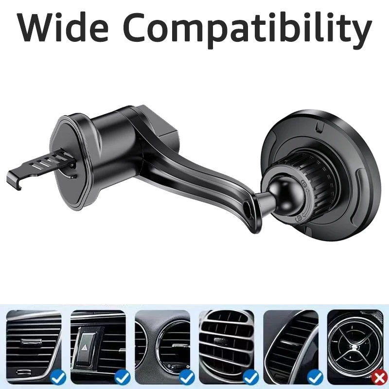 Untoom Magnetic Car Phone Holder for MagSafe Strong Magnet Car Air Vent Phone Mount Car Cradle for iPhone 15 14 13 Series Xiaomi — view 6