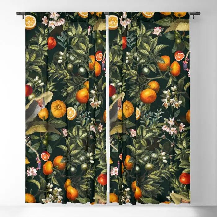 

Vintage Fruit Pattern XXII Blackout Curtains 3D Print Window Curtains For Bedroom Living Room Decor Window Treatments