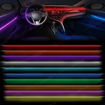 EL Wire Car LED Ambient Light Car Interior Decorative Lamp For Universal DIY Flexible Hidden Cuttable Colour Acrylic Strip 110cm 1