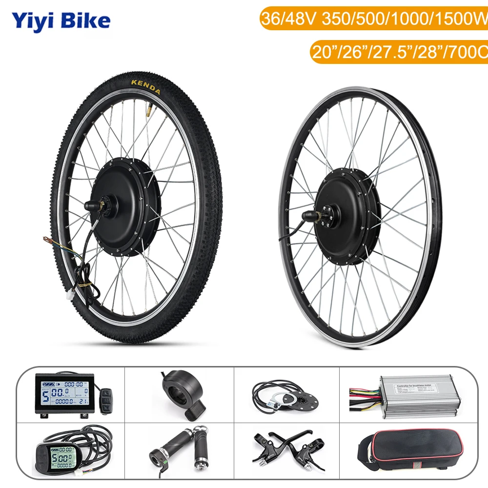 Electric Bike Conversion Kit 26in 1500w Hub Motor Wheel Kit 36v 48v