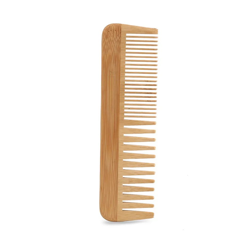 3 Pieces Wide & Fine Teeth Bamboo Comb Custom LOGO  - Personalized Your Name Text Date - Bamboo Hair Comb for Women 4