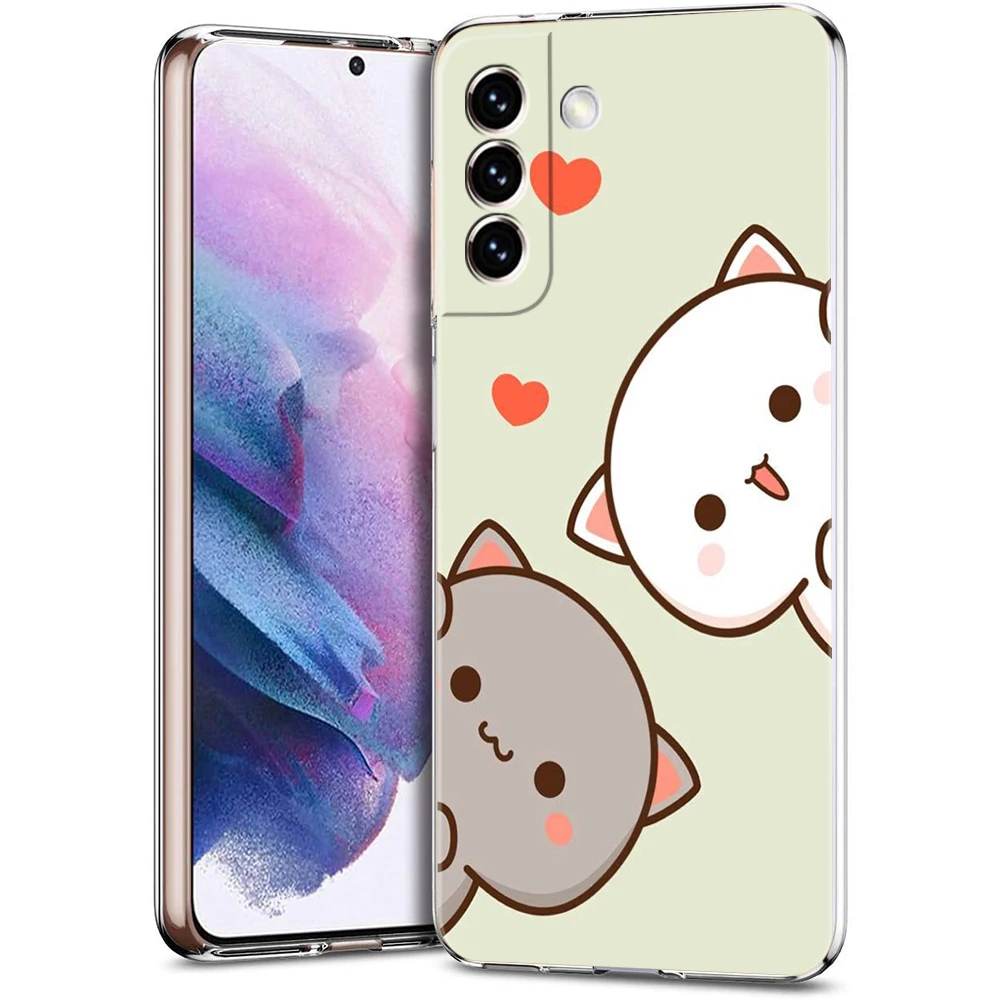 Peach and Goma Cat Transparent Phone Case