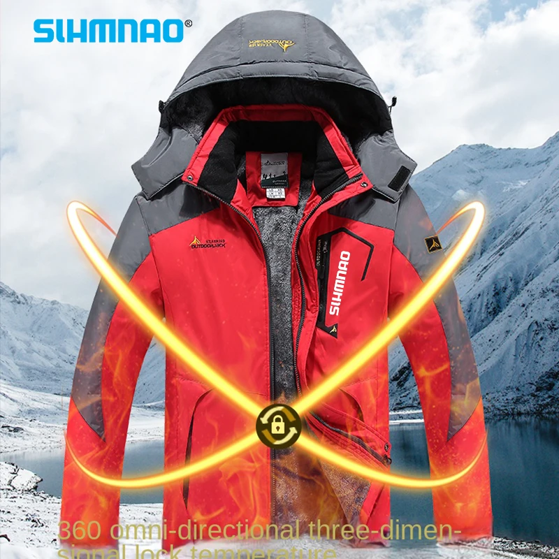 New Winter Fishing Suit Men's Fisherman Fishing Jacket Long Pants Thick, Warm, Waterproof, Windproof Snow Skiing Suit Set 2025