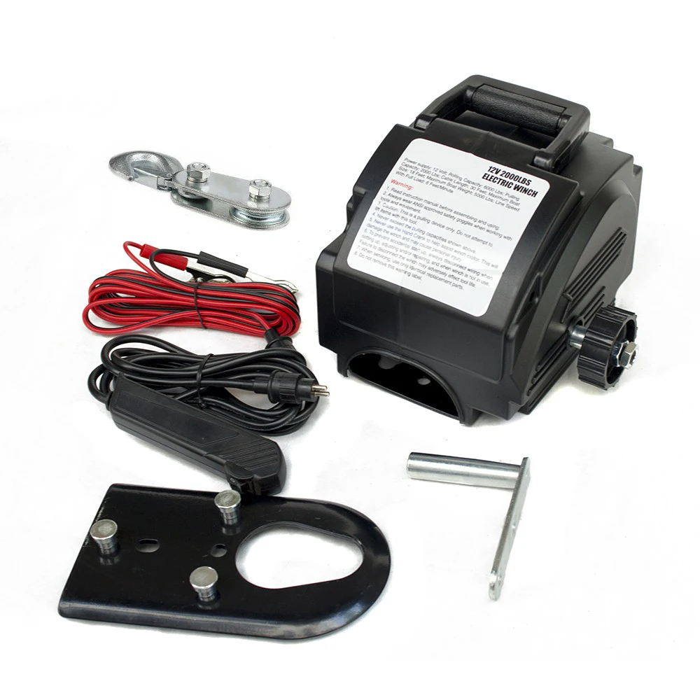 12V Electric Winch 4990 KG With Boat Rope Pulley Trailer