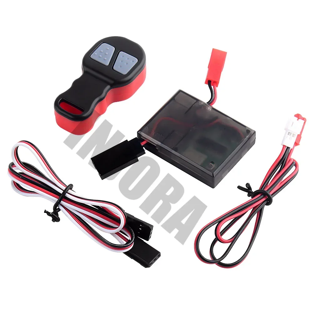 INJORA Metal Winch Wireless Remote Controller System for 1:10 RC Crawler Car Axial SCX10 90046 TRX4 TRX6 Gen8 Upgrade Parts 2