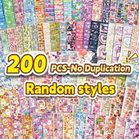 20-200 шт. милые наклейки Goo Card Kawaii мультяшная лазерная наклейка без повторения для дневника ребенка DIY школьные украшения канцелярские принадлежности — изображение 2