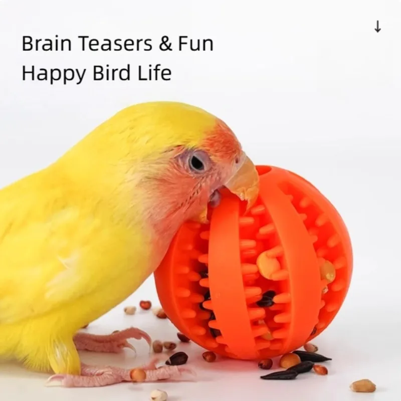 Parrot Foraging Ball Toy Puzzle Game Feeding Ball Small Animal Slow Feeding Processing Allocation Convenient and Practical