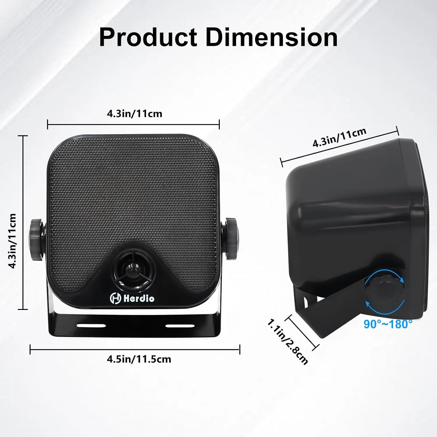 Herdio 4 بوصة الثقيلة قارب مقاوم للماء صندوق بحري...