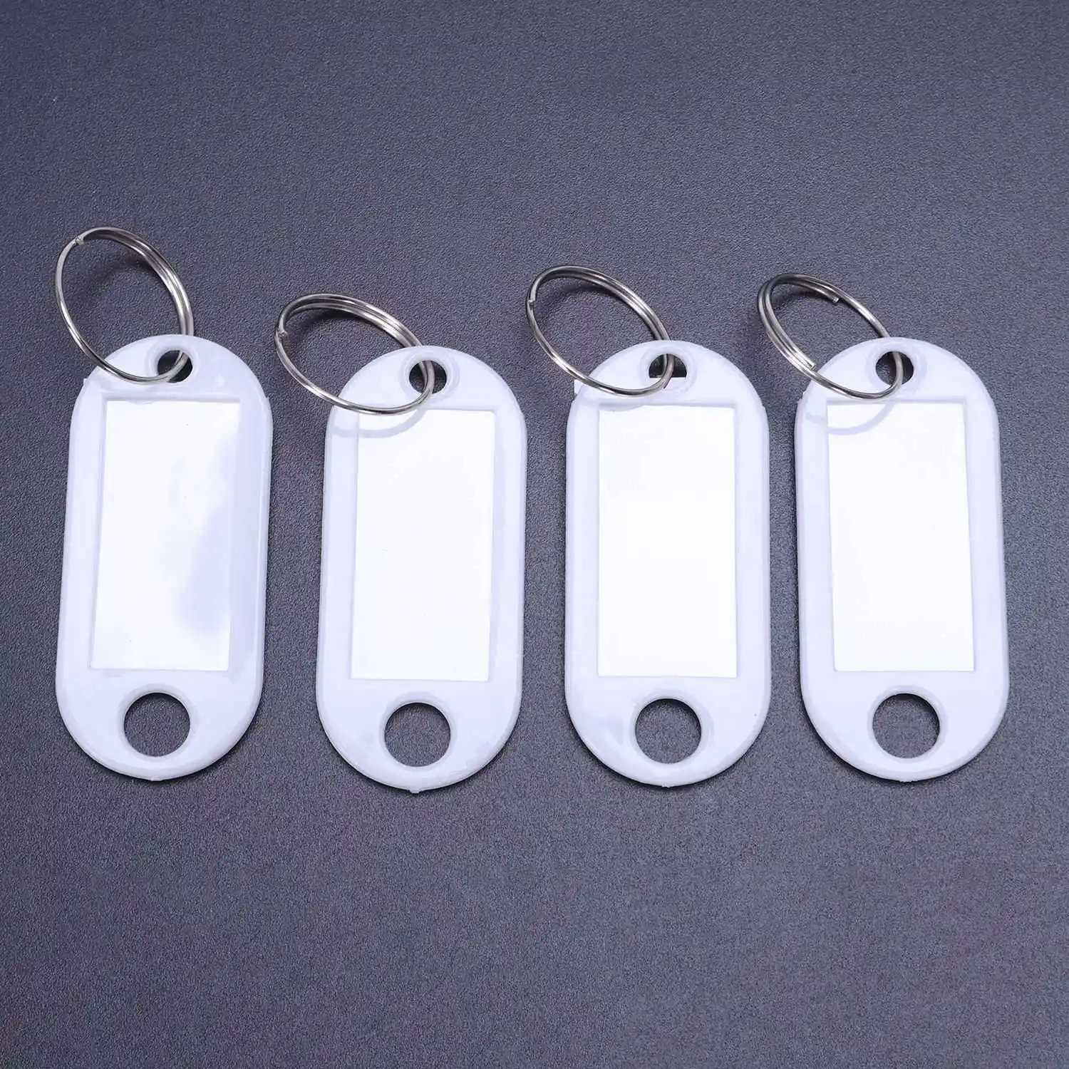 20 pieces white portable plastic key fob key tag ID labels key id label tags