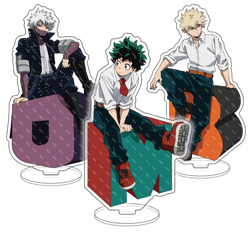 Popolare Anime My Hero Academia Acrilico Figura Stand Deku Might Shigaraki Tomura Modello Desk Decor Fans Collection Puntelli Fai Da Te Regalo