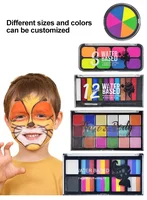 Fast Delivery Body Painting Face Color Kit Children's Safe Non-toxic Flash Tattoo Art Palette Makeup Halloween Dance Party 1