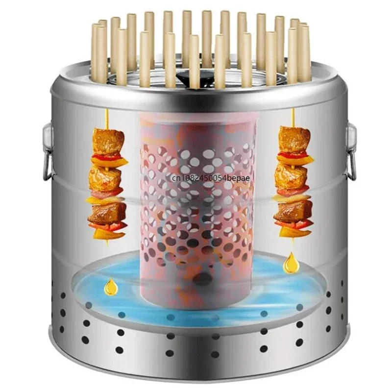 

Smokeless Barbecue furnace Household Barbecue Oven Outdoor Roast meat Hanging stove Charcoal grill Indoor braising oven