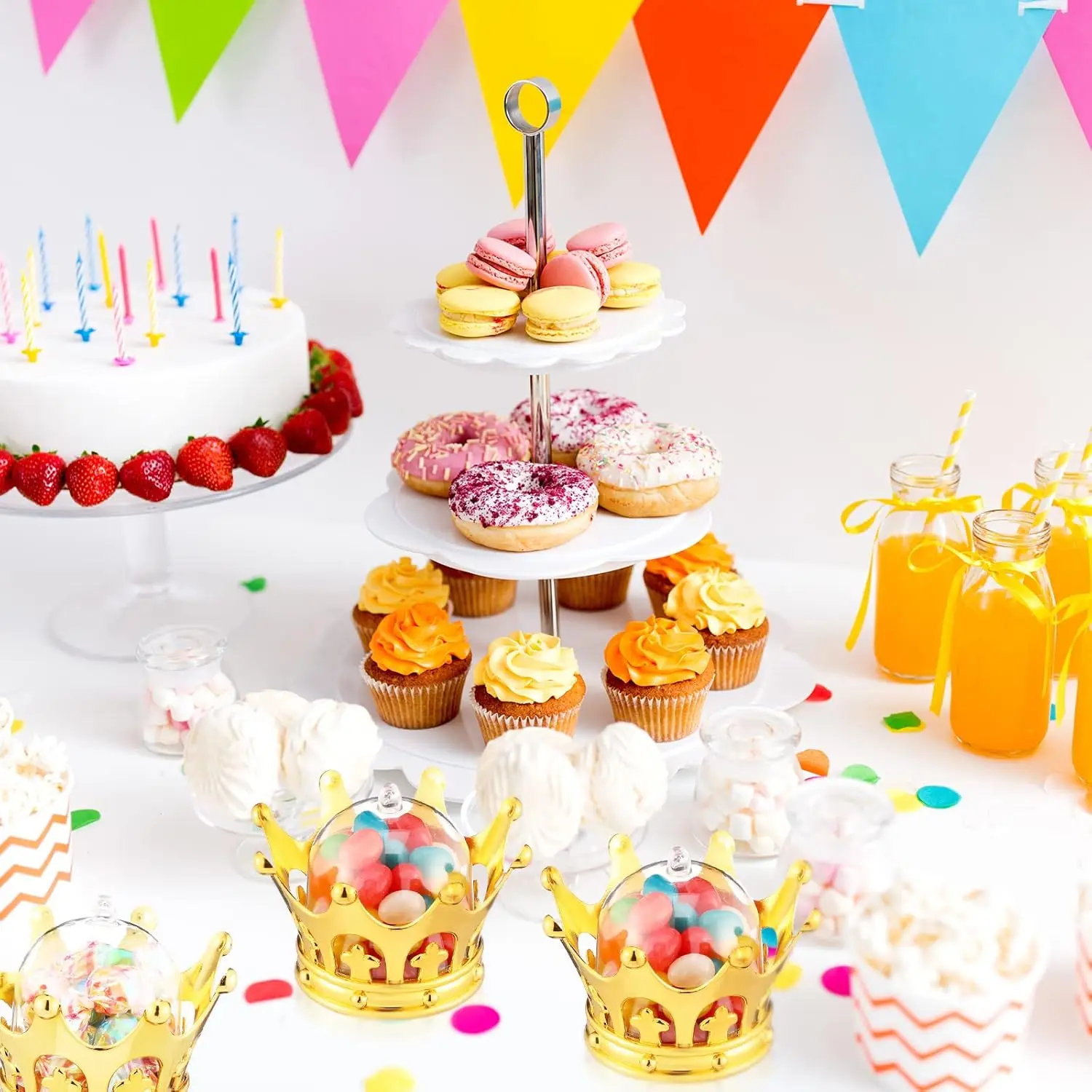 Scatole Caramelle A Forma Di Corona Dorata - 12 Pezzi Per Feste E Baby Shower | Decorazioni Princess - Foto 5