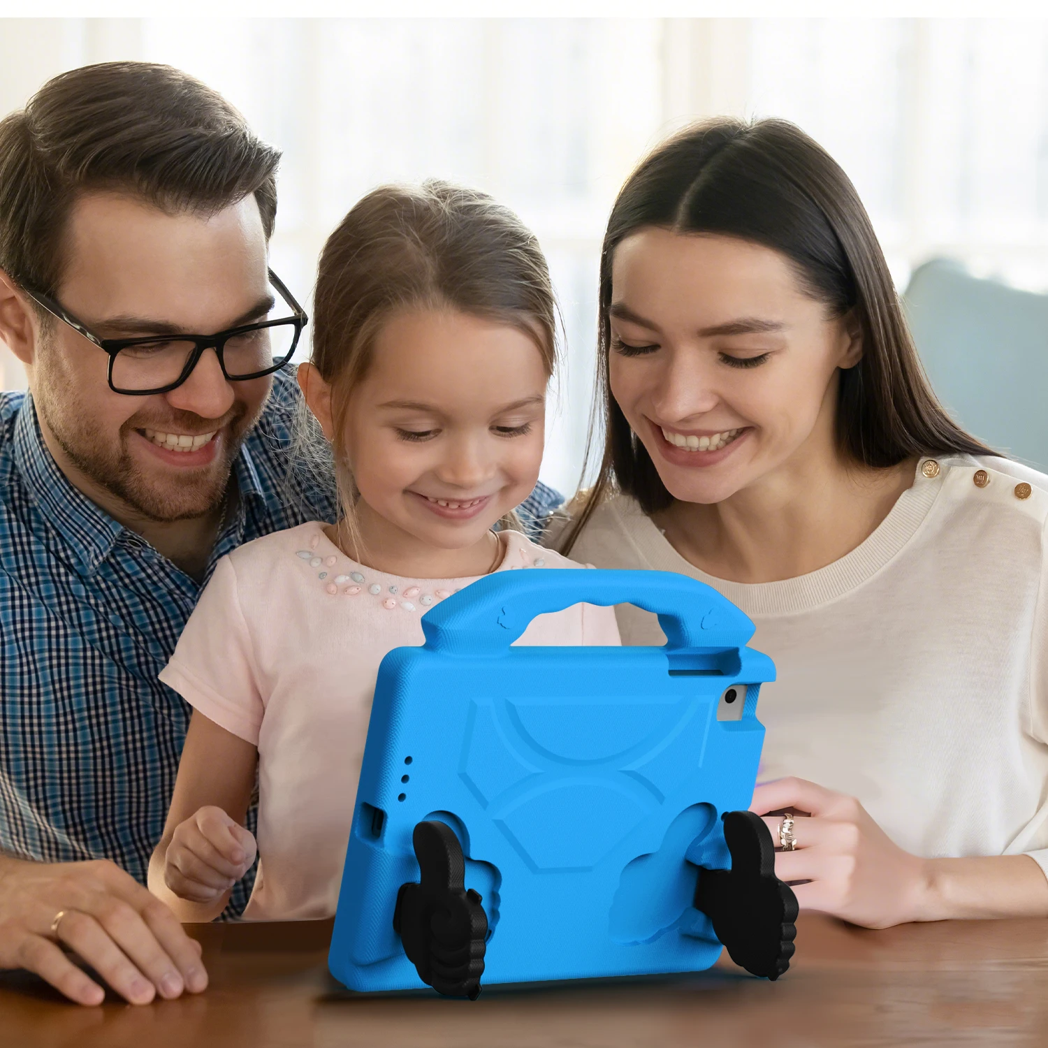 Children's Shockproof EVA Protective iPad Mini Case with Stand and Handle - Durable & Lightweight Design