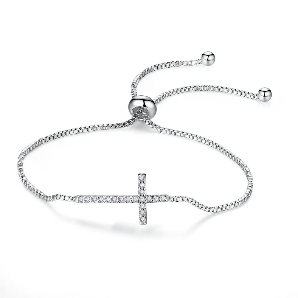 2023 New Luxury Hip Hop Cross Bracelet Bangle for Women Valentine's Day
