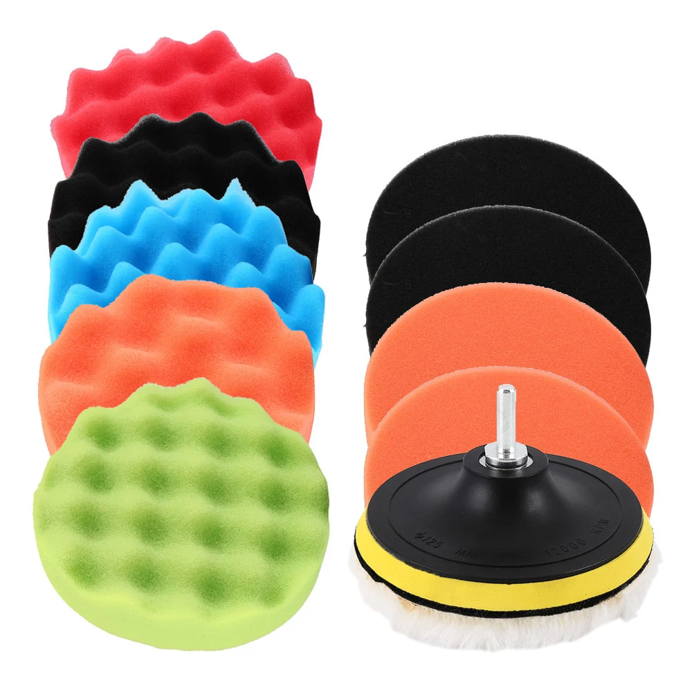 3inch Car Polishing Pad Kit 6/12PCS Sponge Polish Pads Remove Scratches Car  Buffing Waxing Cleaning Set for Polisher Buffer Tool