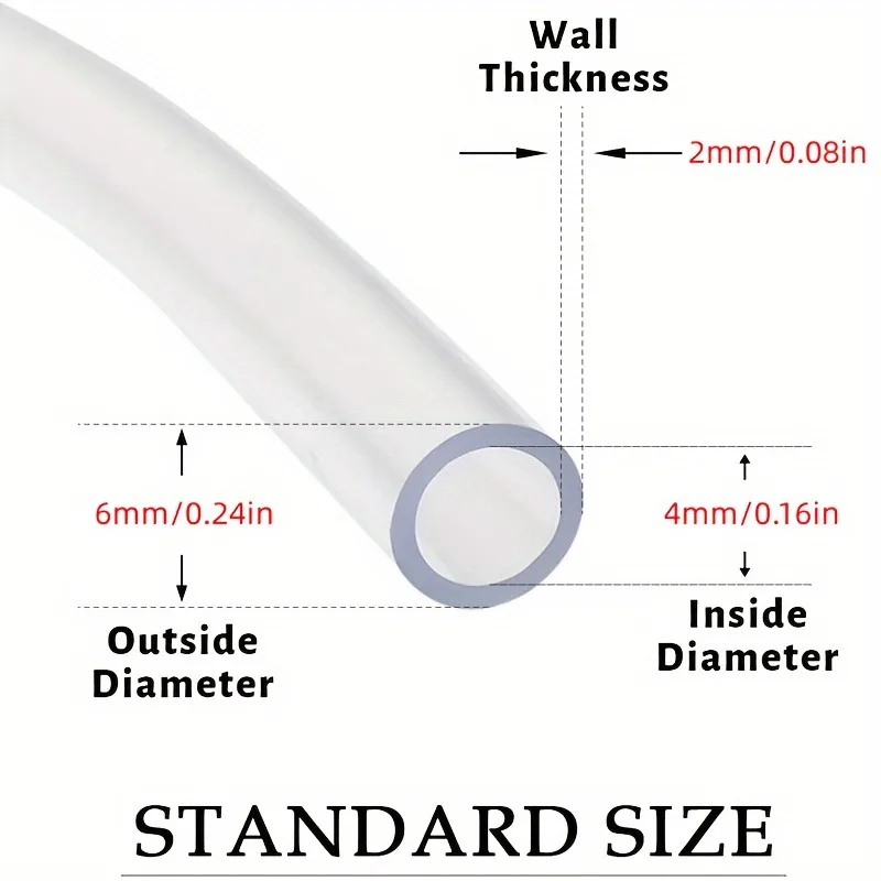 Silicone Aquarium Oxygen Pump Hose - Food Grade Material, Various Length Options