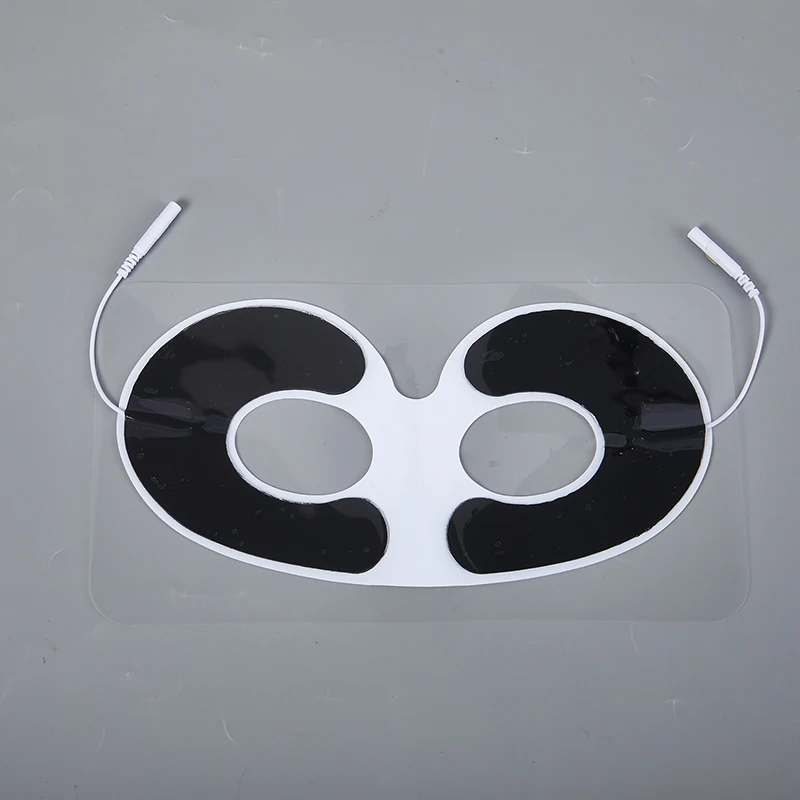 Electrode Pads Non Woven Self Adhesive EMS Eye Mask Cover Tens For Electronic Pulse Therapy Massager With Plug Hole