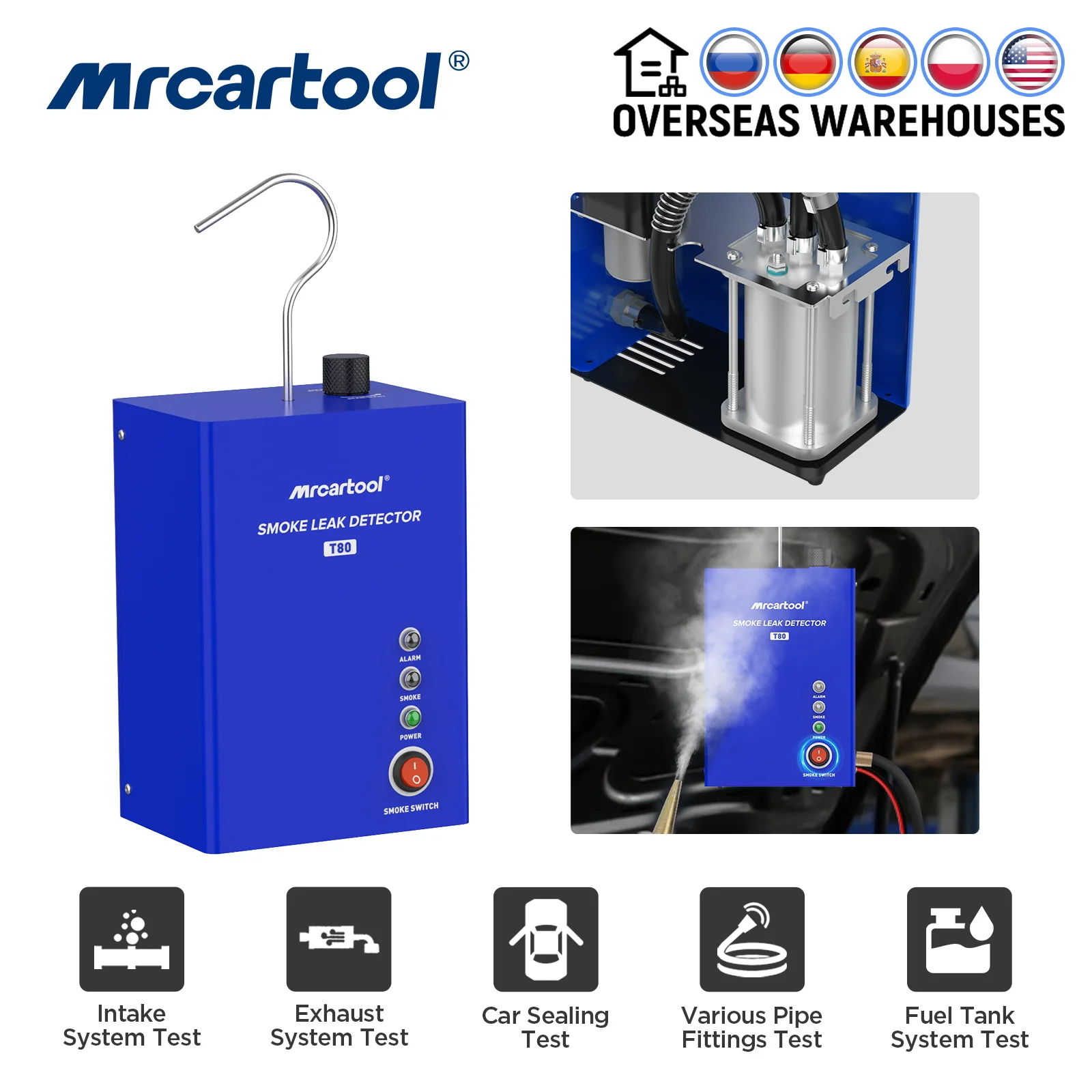 Détecteur De Fuite De Fumée MR CARTOOL T80 Avec Pompe à Air