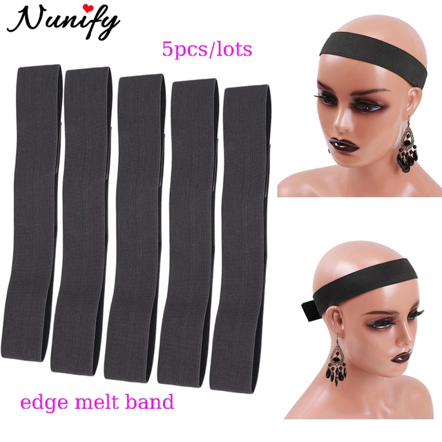 2Pcs Elastic Band for Wigs-Lace Melt Band, 3Cm Elastic Edge Laying Band for  Hair,24Inch Length Edge Elastic Band for Closure Wigs Baby Hair