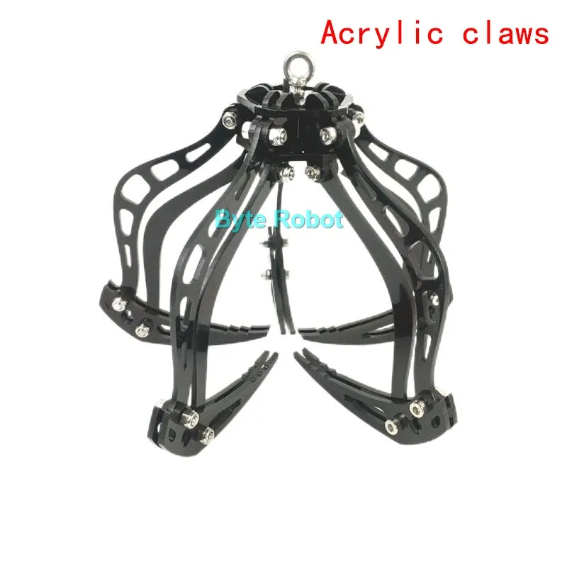Robot DIY Kit Robot Arm Kit Acrylic Stainless Steel Claw Manipulator Drone Mantis Claws Hook Gripper Automatic Grasping Set Robotic Arm Drone Claw