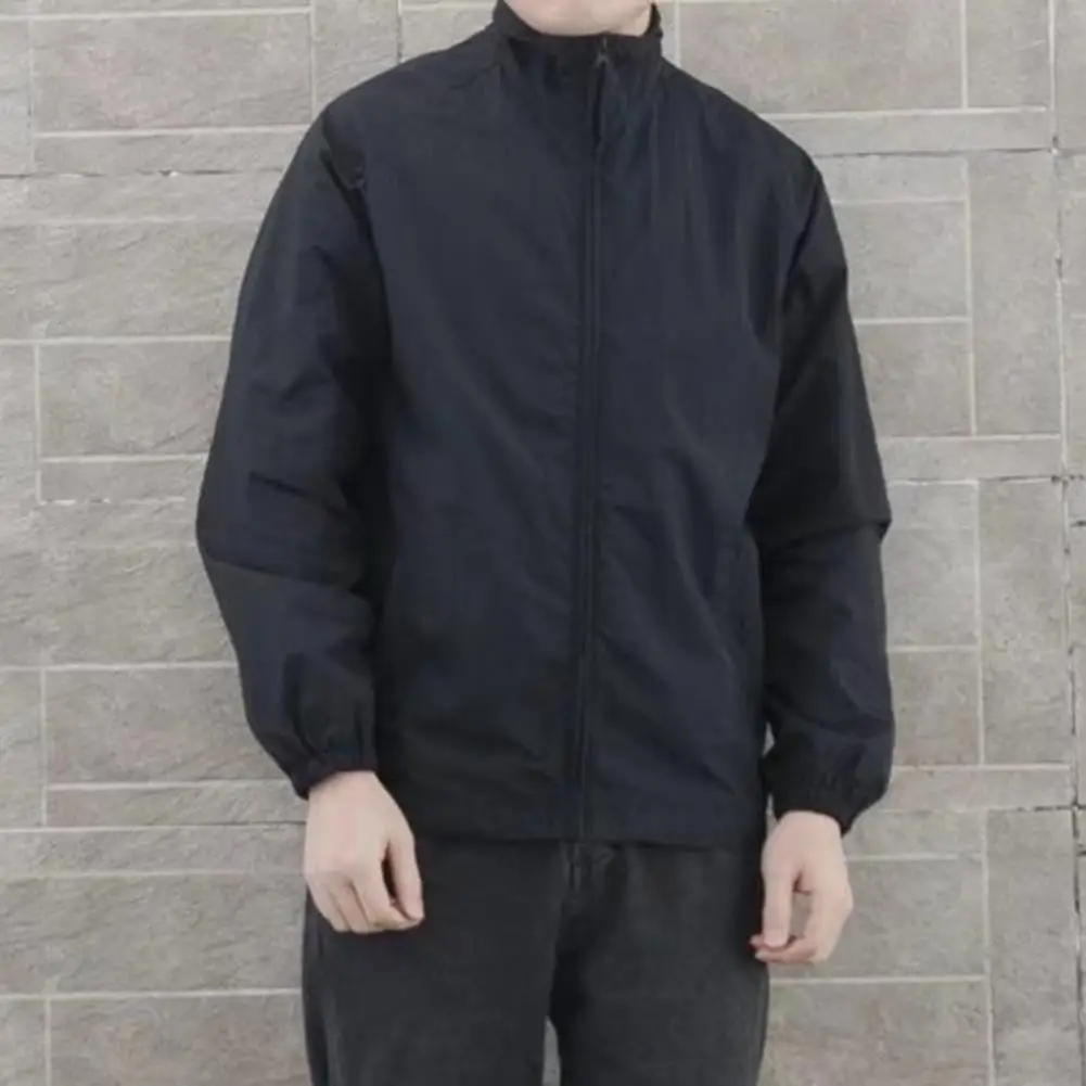 

Куртка мужская в стиле хип-хоп, винтажная уличная одежда, пиджак свободного кроя с лацканами, на молнии, с гладкими карманами и эластичными манжетами, на молнии