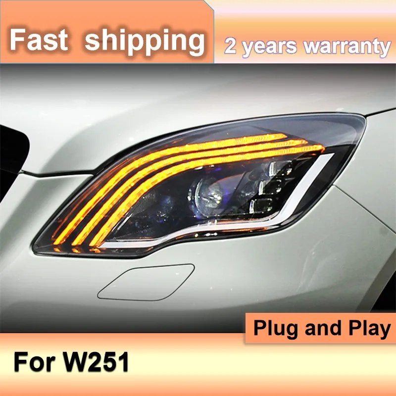 

Car Accessories for Mercedes W251 Head Light 2010-2017 Benz R Class R300 R350 R400 R500 Headlight DRL Dynamic Turn Signal High
