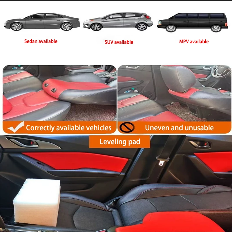 Non-inflatable Foldable Portable Vehicle Travel Bed Car SUV Passenger Seat To Bed Comfortable Sleep Driving