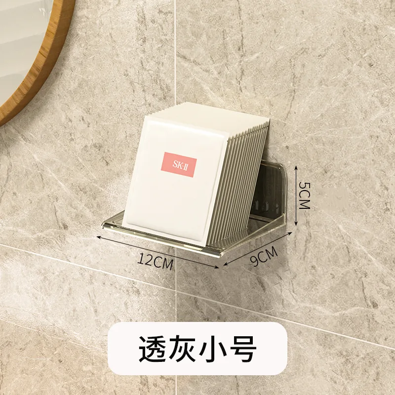 Bathroom Rack Shelf Wall-mounted Strong Acrylic Toilet Adhesive Washroom  Non-perforated Cosmetic Table Transparent Storage - AliExpress