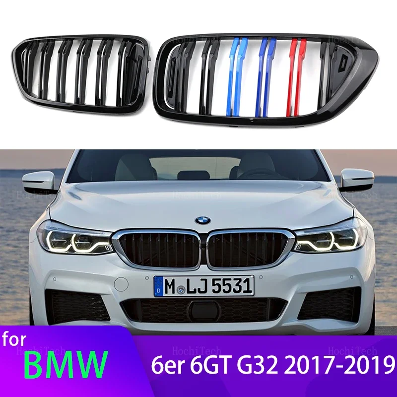 

1 Pair M Color/Gloss Black Car Front Bumper Kidney Grill Grilles for BMW 6 series GT 6GT G32 2018-2020 Car Styling accessories