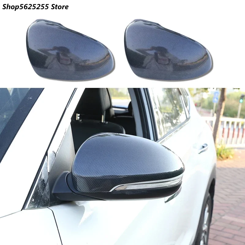 

Rear View Mirror Carbon Fiber Cover Bumper Strip For Hyundai Tucson 2020 2019 2018 Exterior Accessories Decorative Stickers