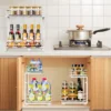 2 Tier Under Sink Organizer Kitchen Metal Sliding Drawer Height  Adjustable Cabinet Organizer Kitchen Organizer 2
