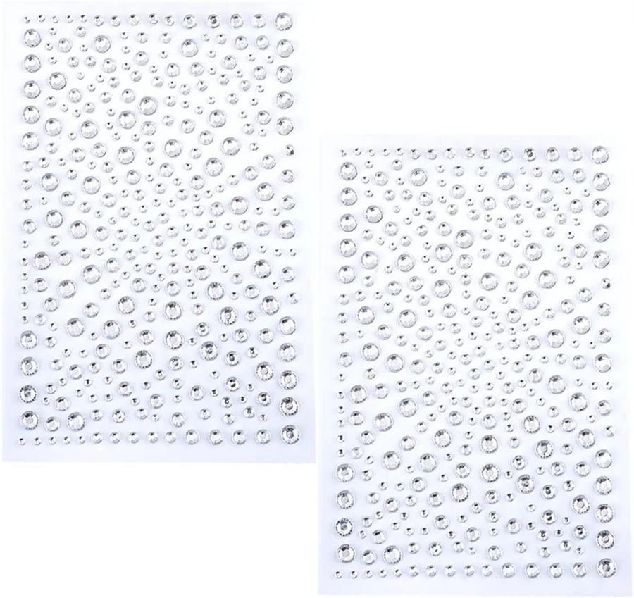 1725/2100 Stück klare Strass-Aufkleber für Kinder, DIY, Basteln, selbstklebende Bling-Edelsteine, Kristallaufkleber, Gesicht, Nagel, Sammelalbum, Dekoration – Detail 3