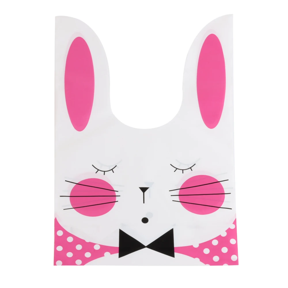 Cute Rabbit Ear Candy and Snack Bags - Bulk Pack of 10, 25, or 50 Pieces for Baking Supplies and Kids' Gifts