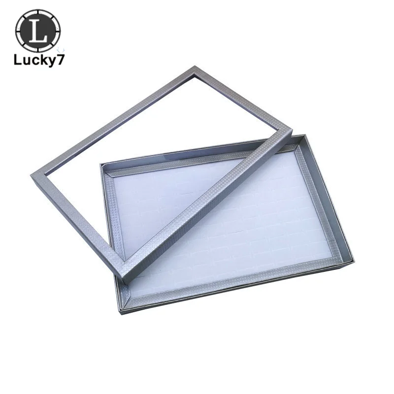 100-position Ring Tray Velvet Sponge Ring Display Box Cardboard Jewelry Storage Box Dust-proof Cover Tray
