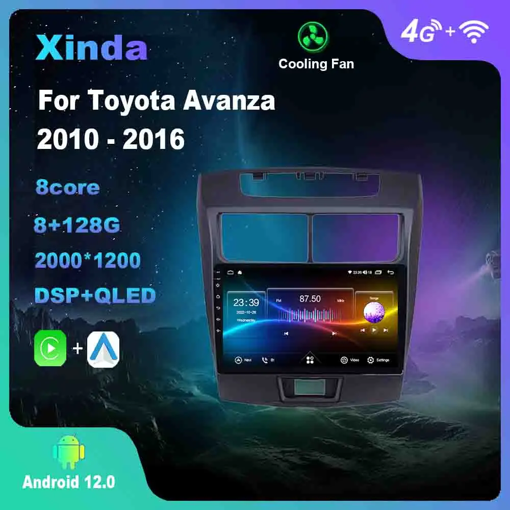

Android 12.0 For Toyota Avanza 2010 - 2016 Multimedia Player Auto Radio GPS Carplay 4G WiFi DSP Bluetooth
